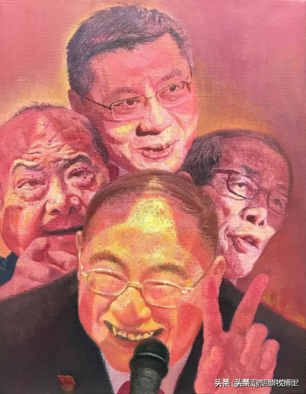 大学教授张晨初的作品《中国角色:四大专家》明显的是丑化和映射.