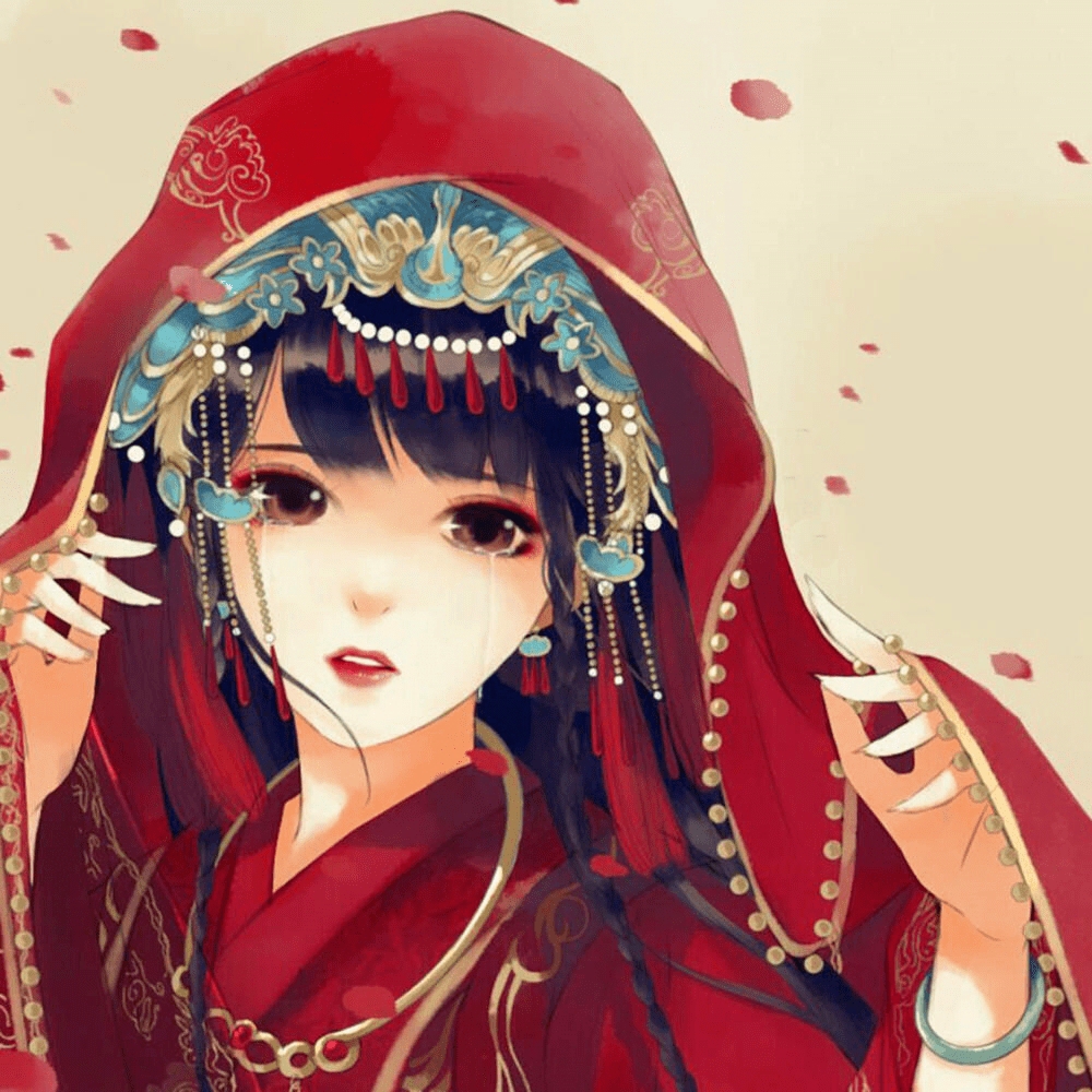 边 让喜字成云烟 她坐红帐 面带浓妆 唢呐一声唱 明月光 这女子泪眼拜
