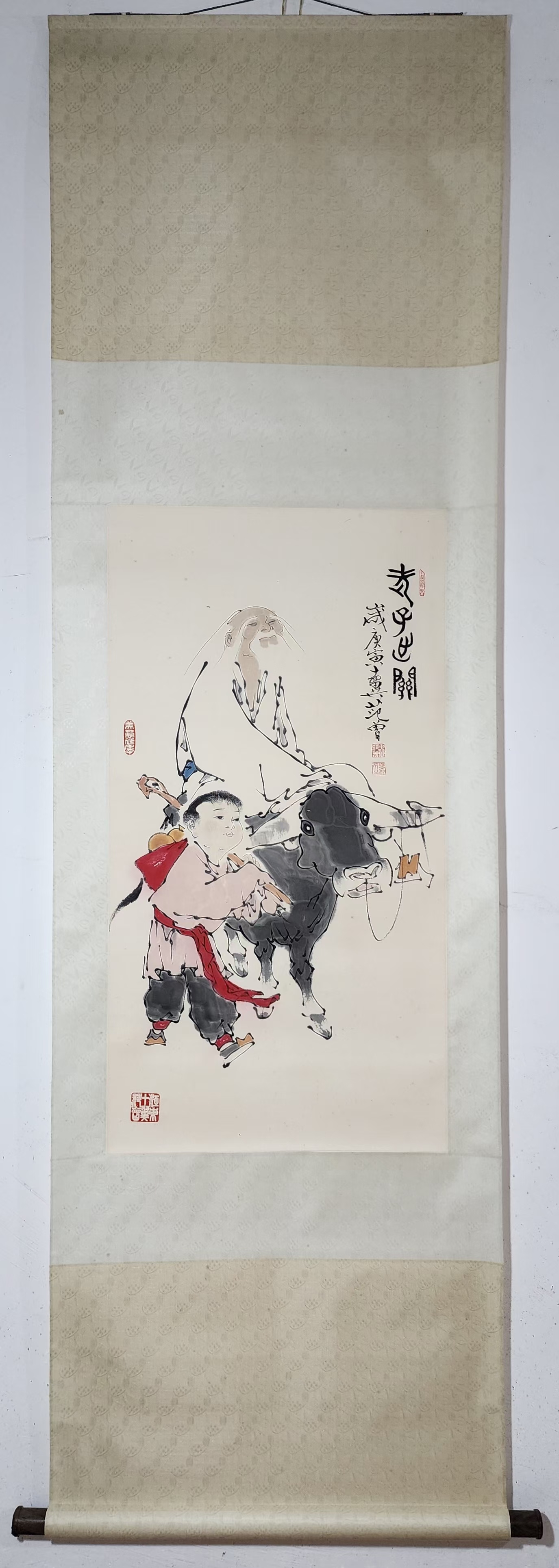 精品收藏 范曾 老子出关图立轴  画心尺寸90*475cm