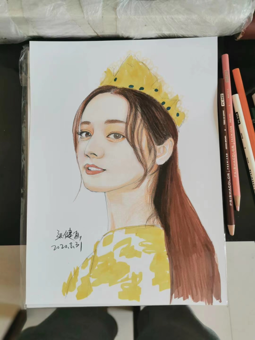 手绘迪丽热巴#迪丽热巴# #画画