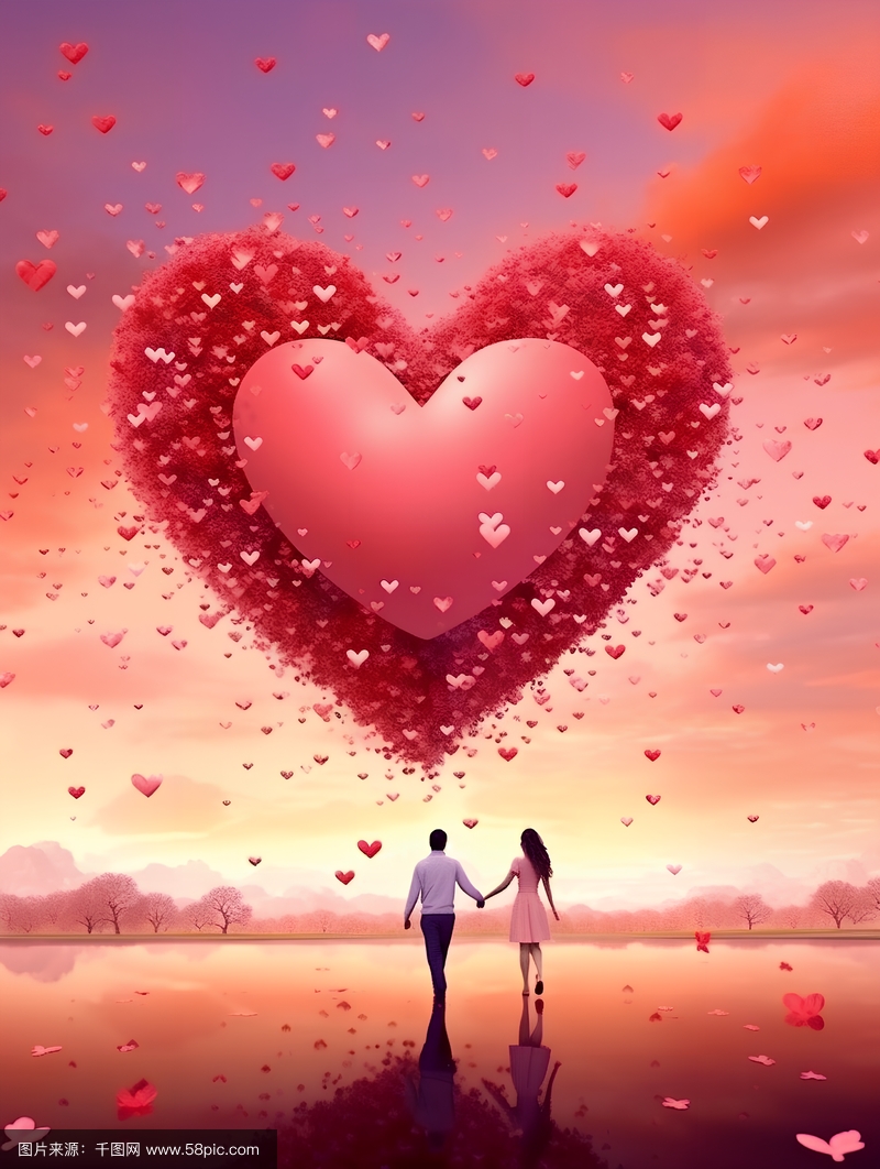 浪漫 幸福有幸与你相爱图片唯美