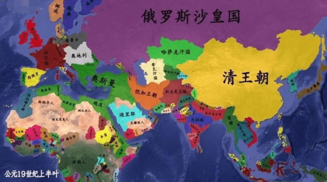 19世纪初亚非欧地图