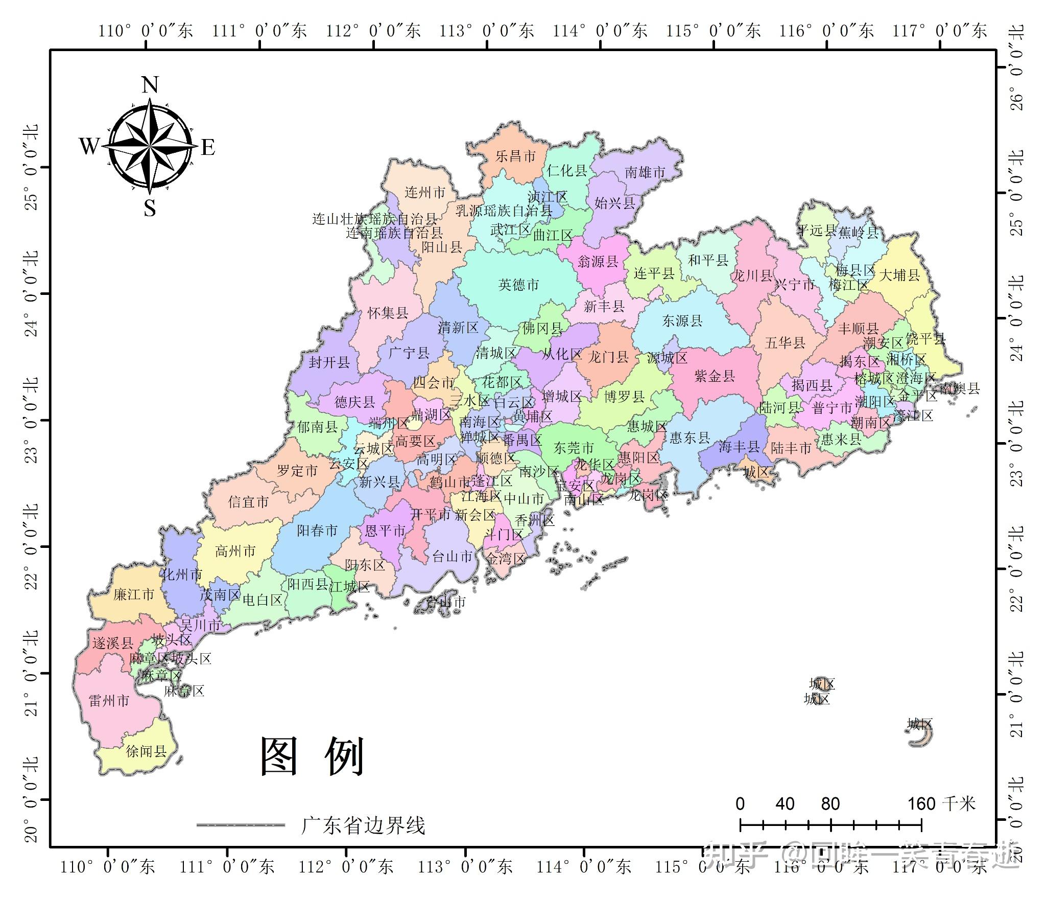 广东行政区划图