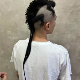 胆子小的还不敢看呢,壁虎发型的特点在与立体酷炫整体像个壁虎让头发