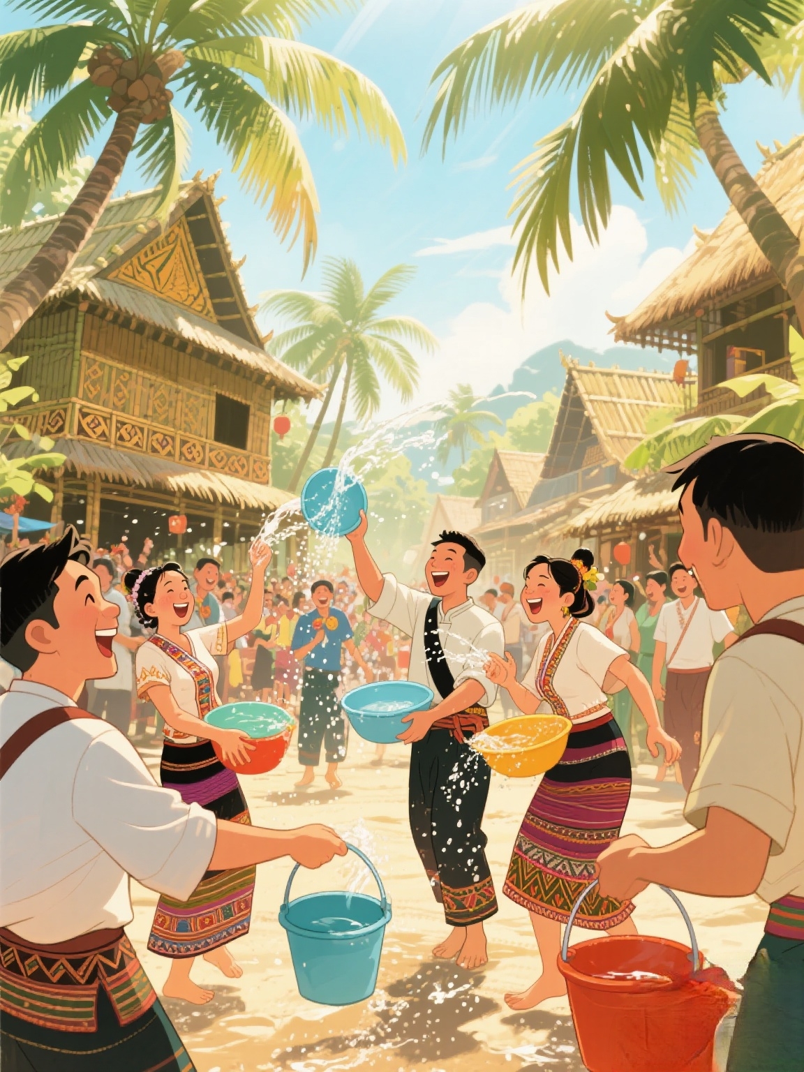 泼水节是傣族的传统节日,也是傣族最隆重的节日,相当于傣族的新年