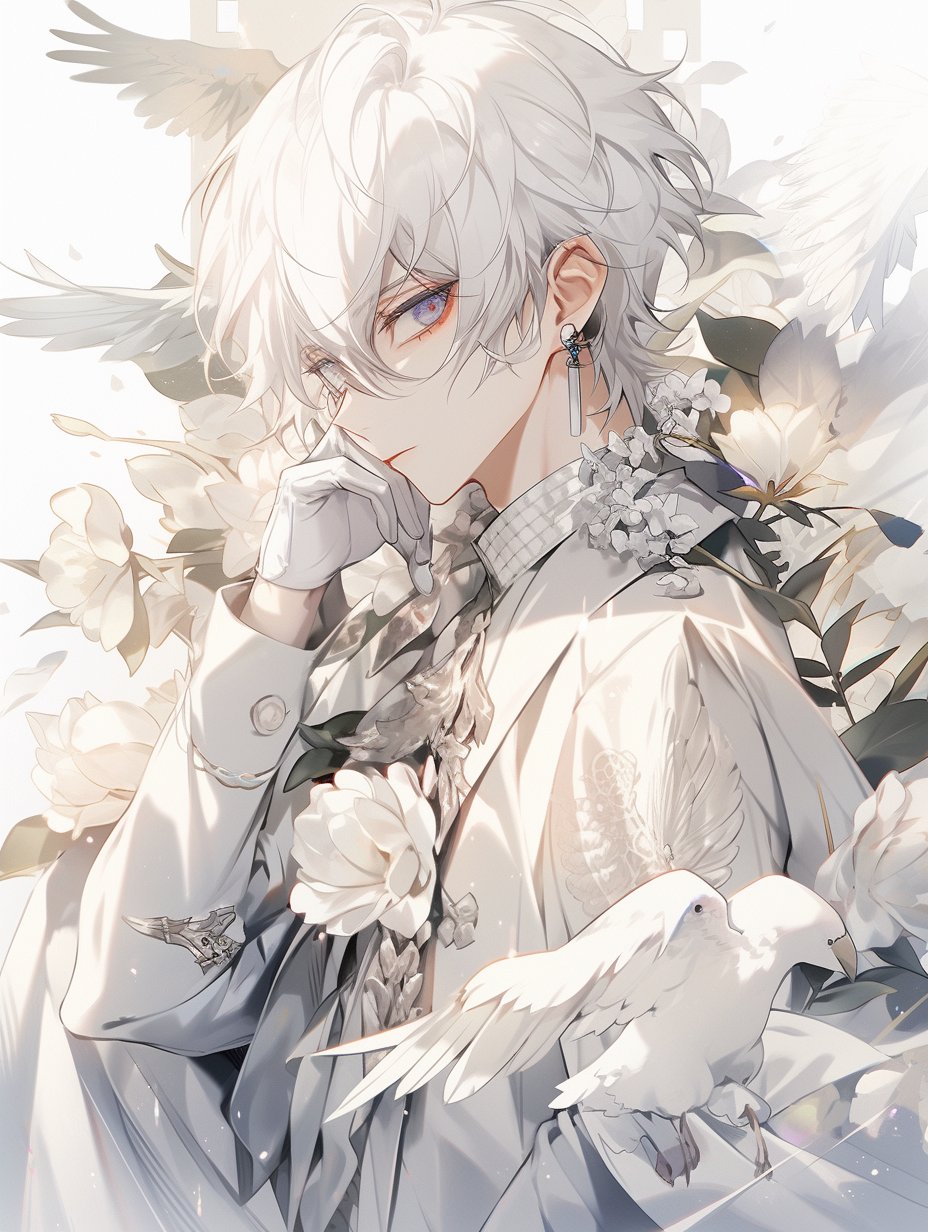 94和风美男邂逅浪漫樱花季94  94春日里,偶遇一位身着白色和服