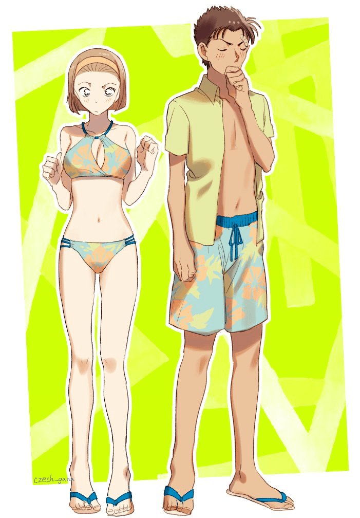 名侦探柯南 夏日泳装照#经典动漫# #动漫# #日本动漫# #推理# #惊悚