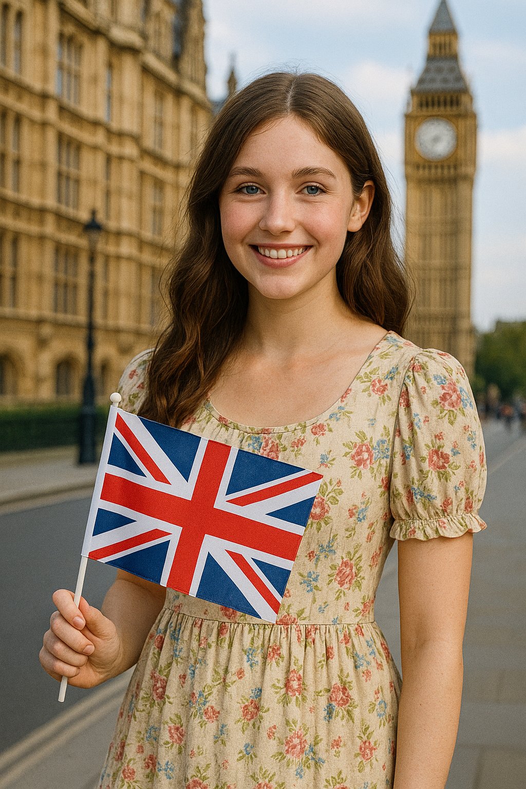 英国女孩jessica emily watson在英国伦敦威斯敏斯特