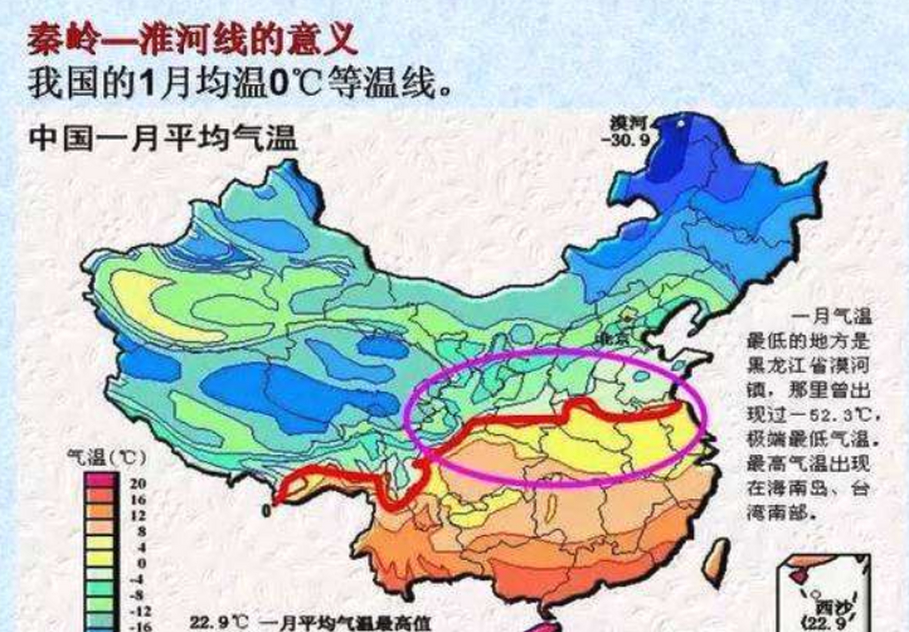 中國南北分界線是什麼? 中國地理上的南北分界線是秦嶺淮河.