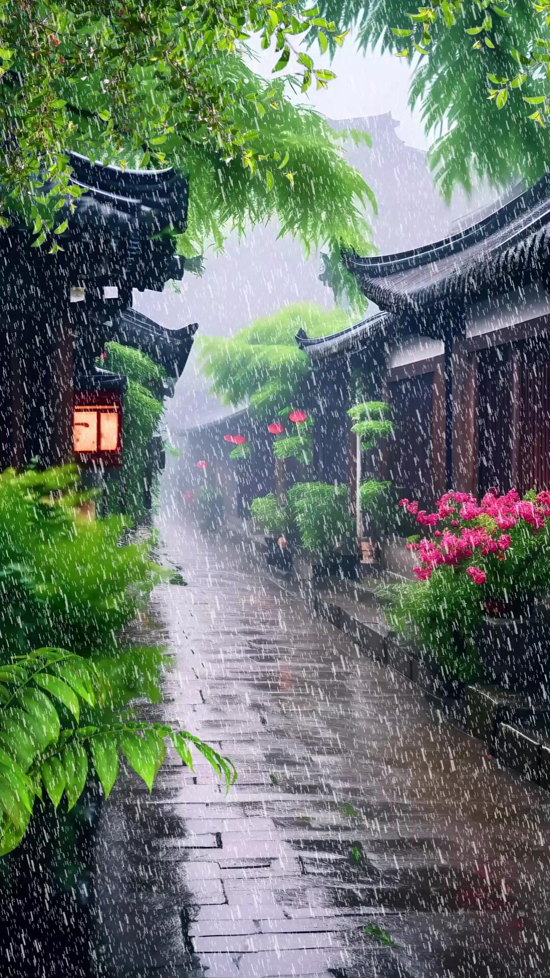 走过 只有雨声  刘正奇的《雨》是一首充满意境的现