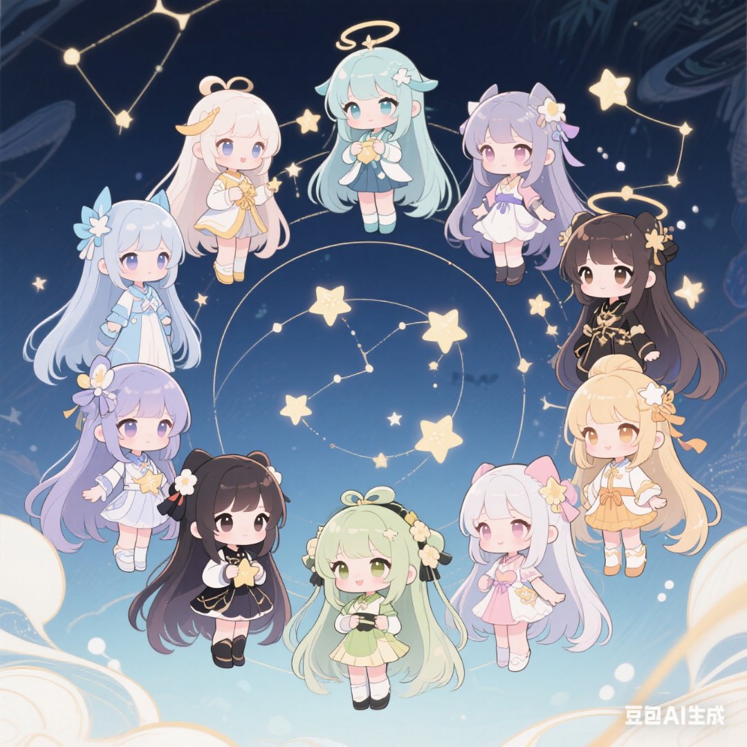 12星座q版小娃娃