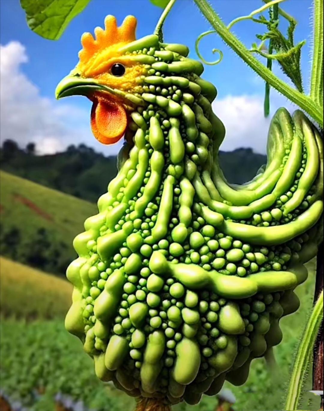 这苦瓜真会玩,长成了各种动物模样等,这是大自然的鬼斧神工吗?