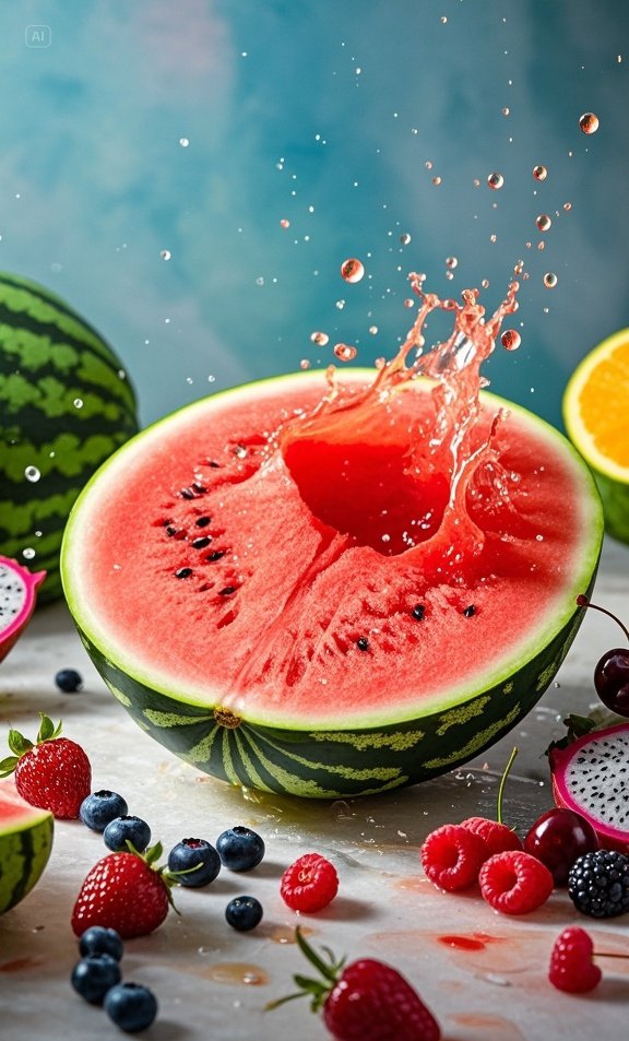 炎炎夏日,一口甘甜多汁的西瓜搭配缤纷水果,瞬间驱散暑气,给你带来沁