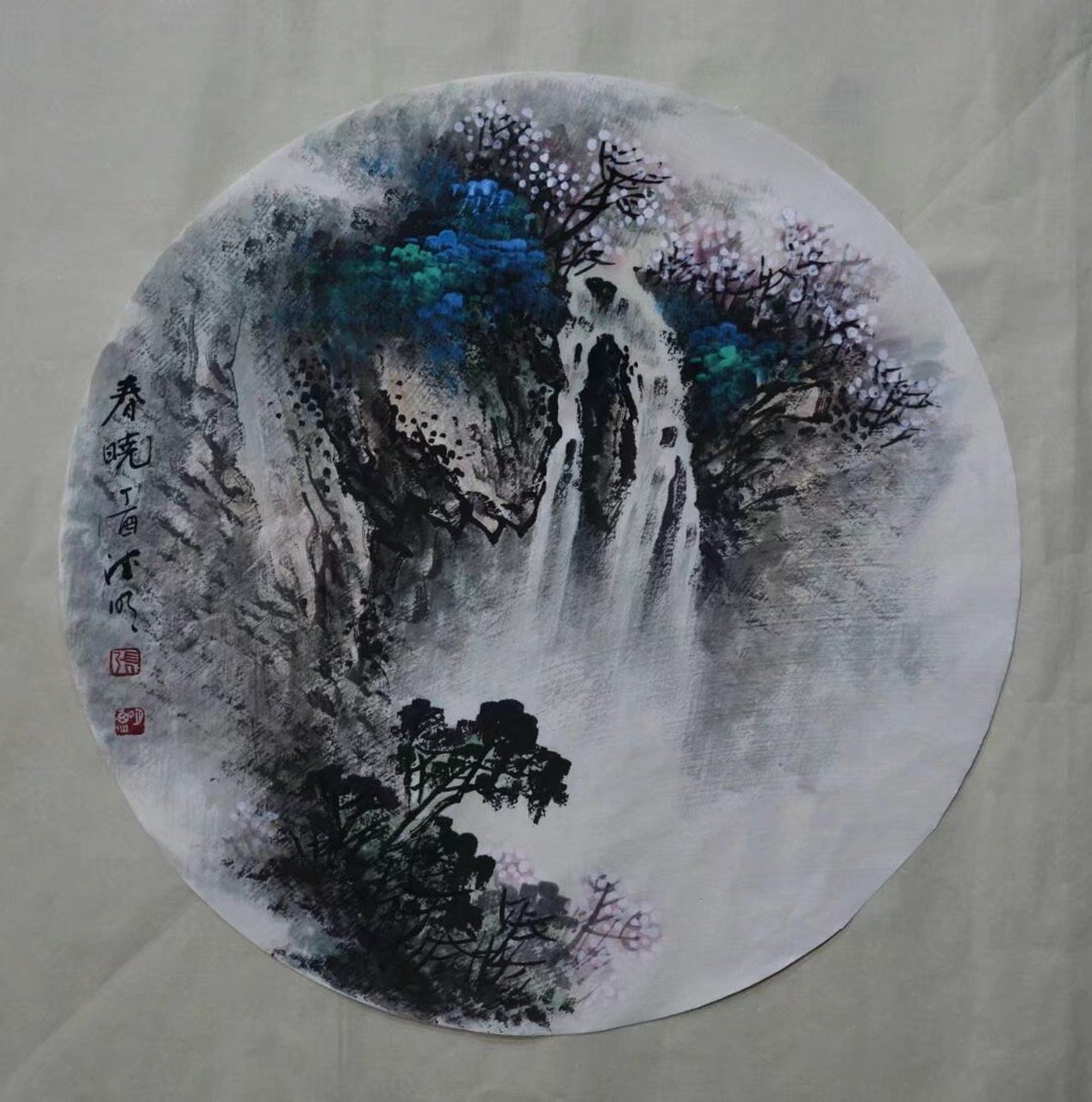 青海省天湖画院院长张德明山水画作品