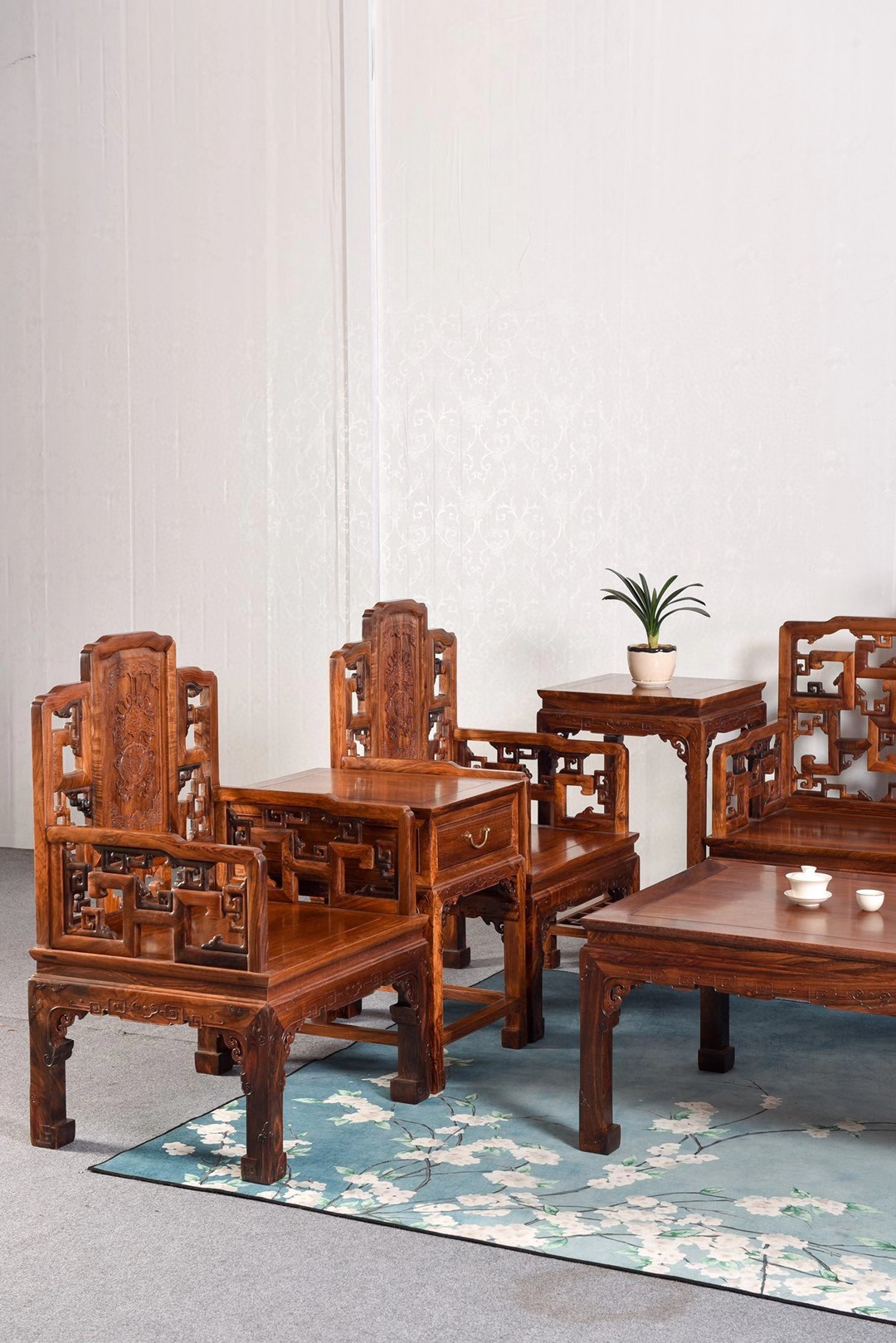 黄花梨十件套;海南黄花梨沙发