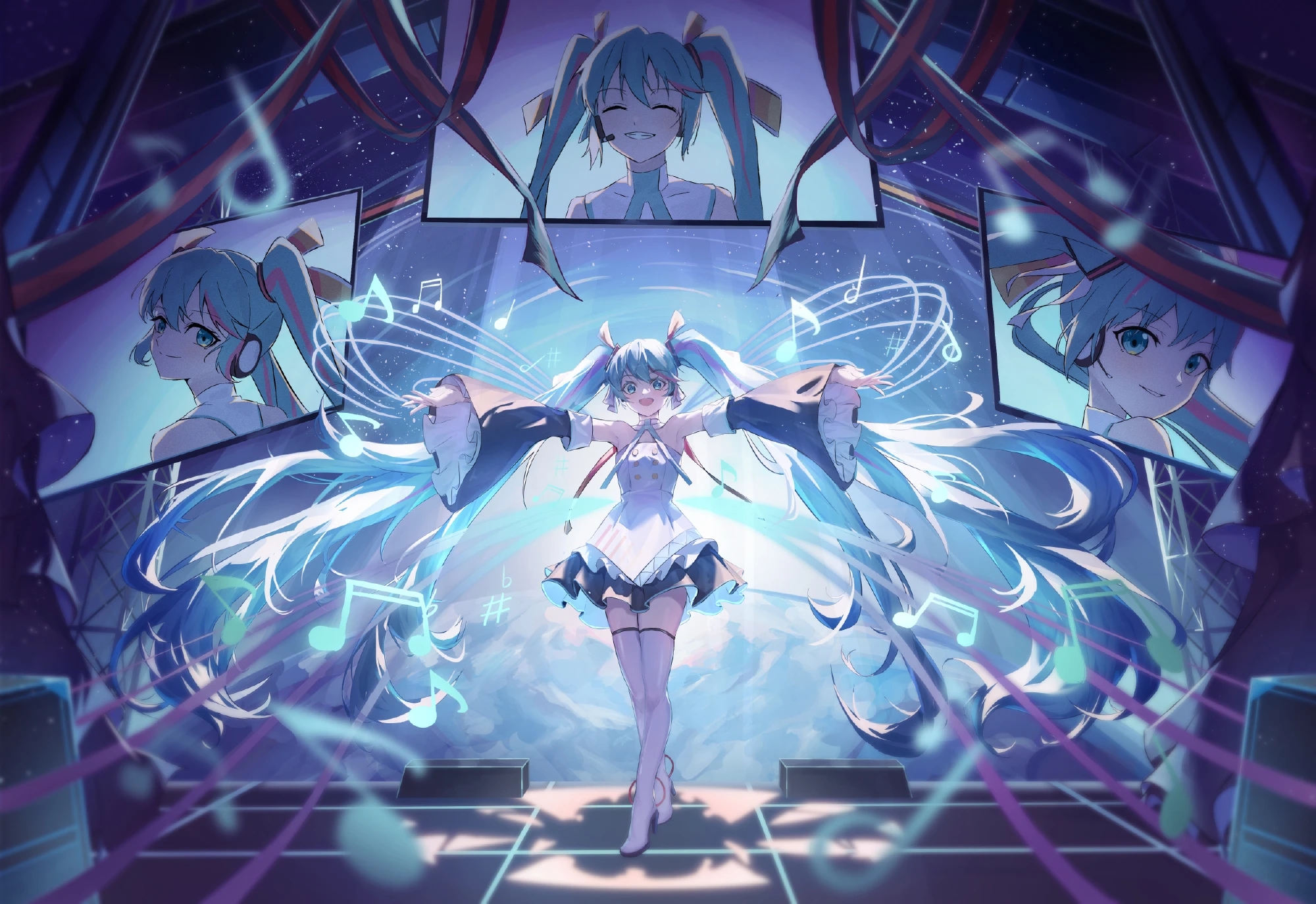初音未来精品壁纸/喵斯制作96过了这个夏天就不要喜欢他啦.