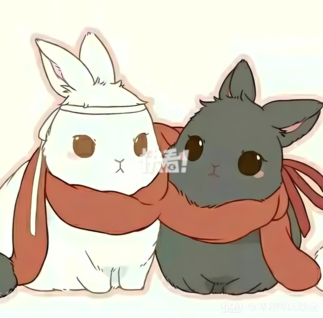 手绘羡羡,后面是网上找的忘羡兔