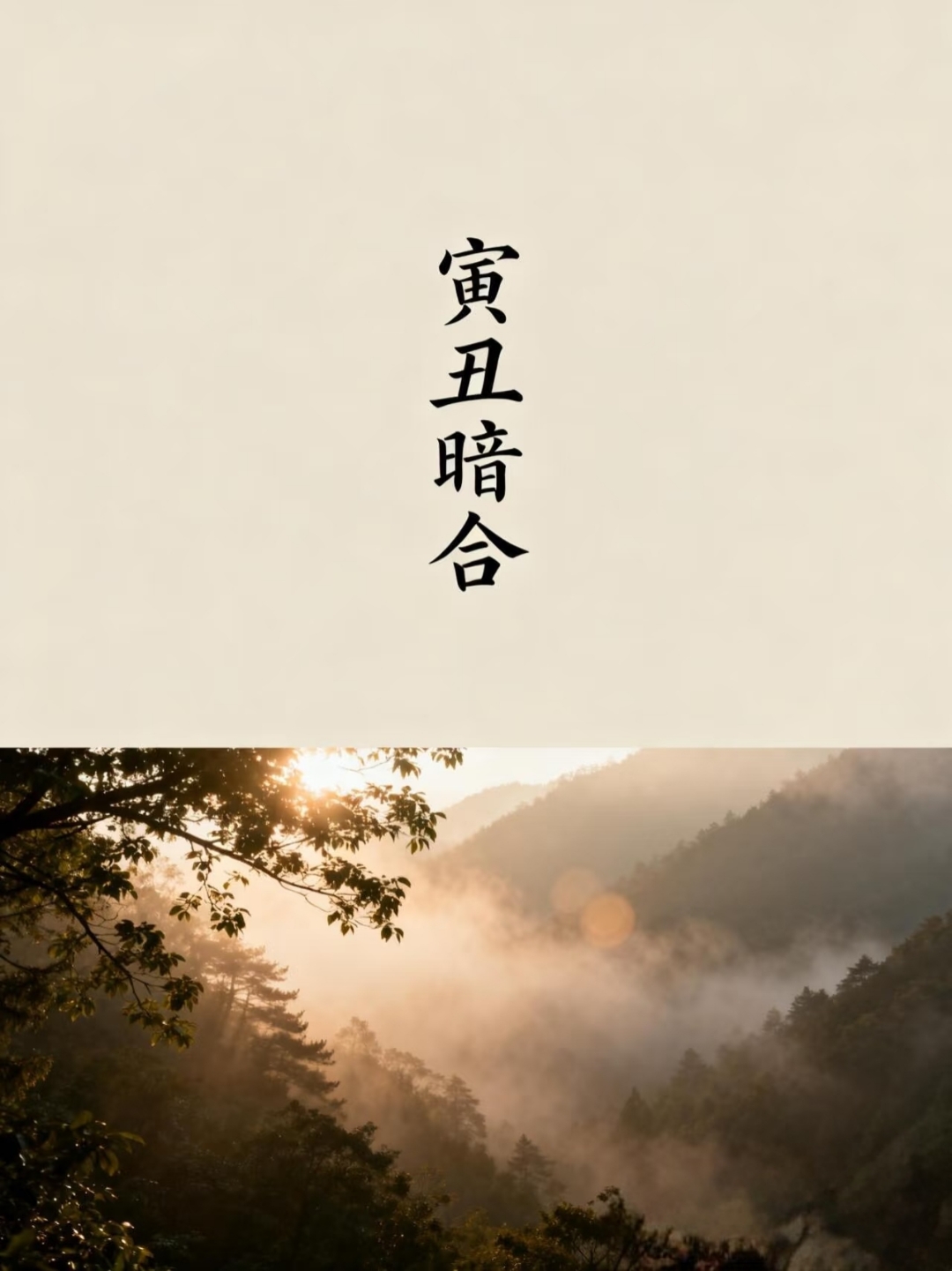 所谓暗合,顾名思义,就是地支藏干之间暗中相合,是一种不显露在明面