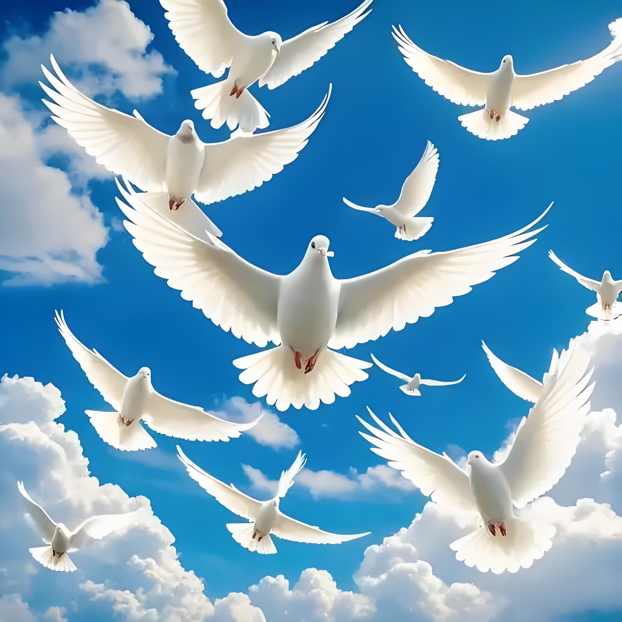 是全球公认的和平象征,放飞和平鸽最核心的寓意是对和平的向往与追求