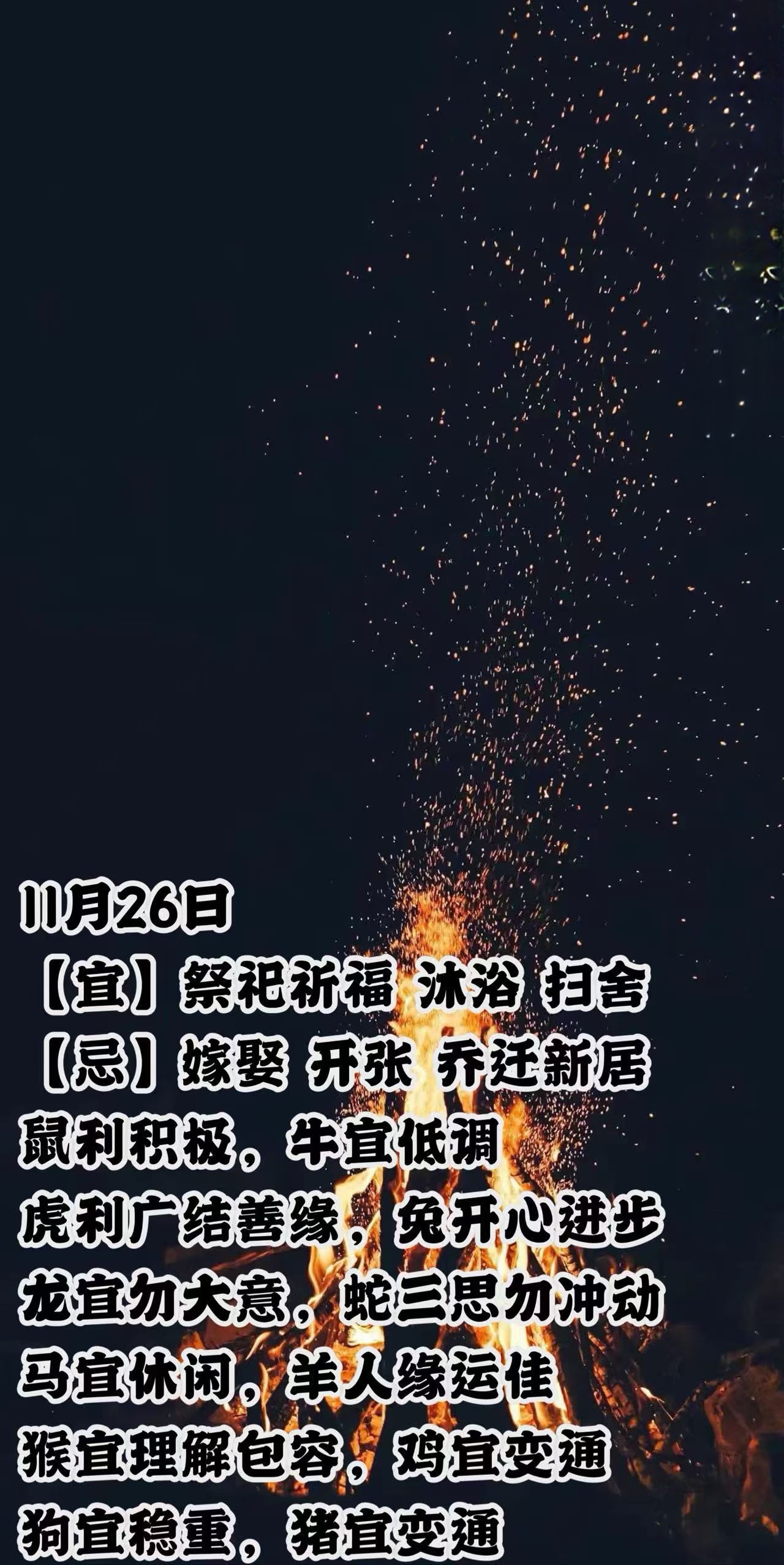 11月26日全生肖运势(11月26日属相)