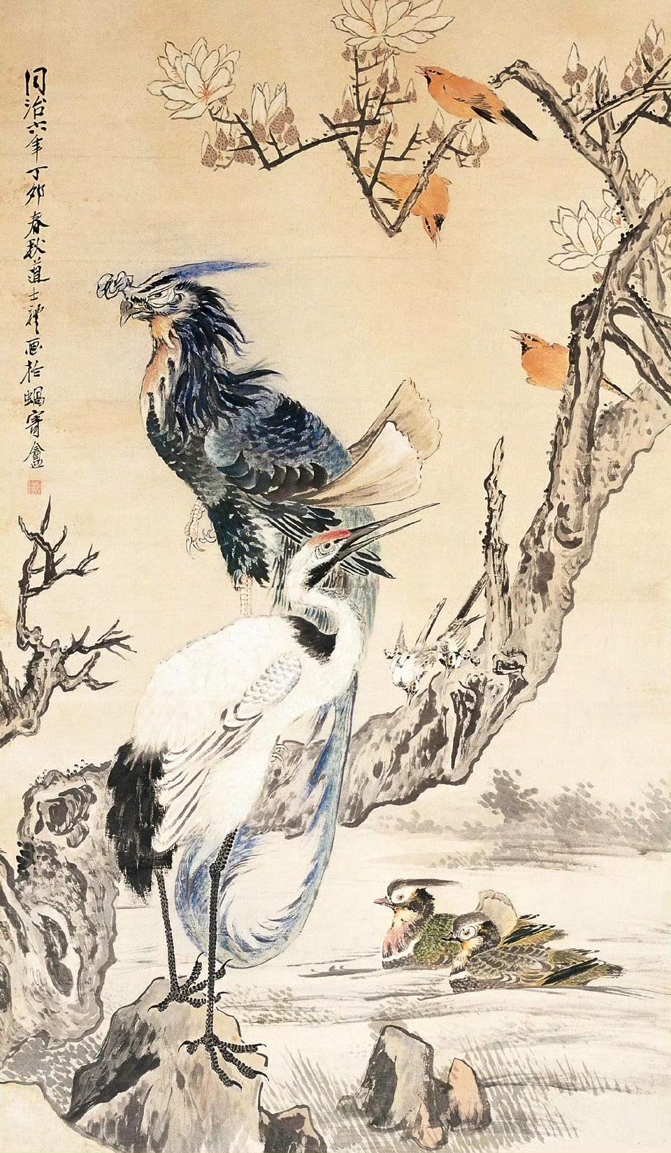 清代画家王礼(1813-1879)花鸟绘画作品欣赏