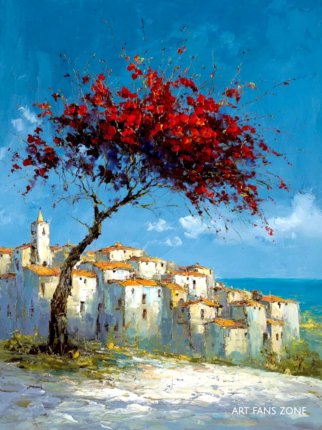 分享一组风景油画作品