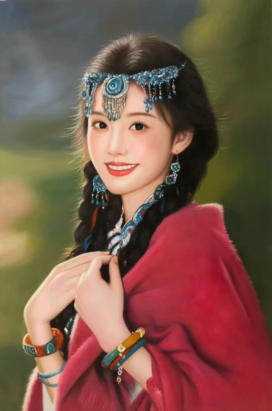 曾新伟老师精品人物油画,60*90
