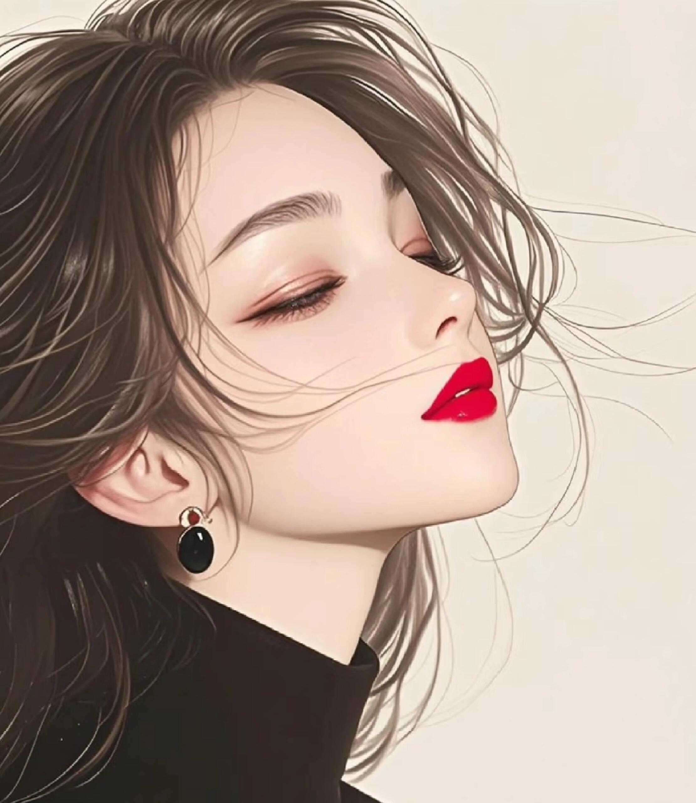 高冷短发,高级感女生头像,唯美头像,高冷脸 今天又偷穿了小黑裙,回头