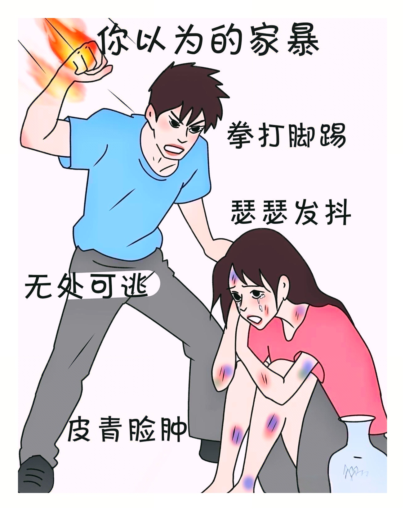 你以为的家暴vs实际上的家暴 家暴不止拳脚相向恐惧