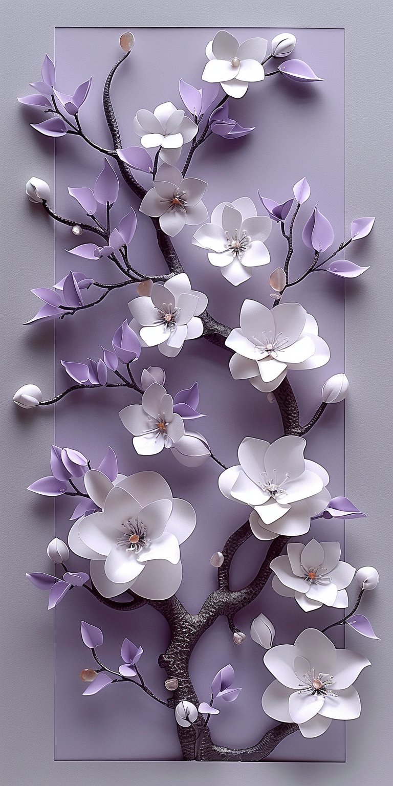 这些粉色的花儿在波浪形的背景前跳舞呢!