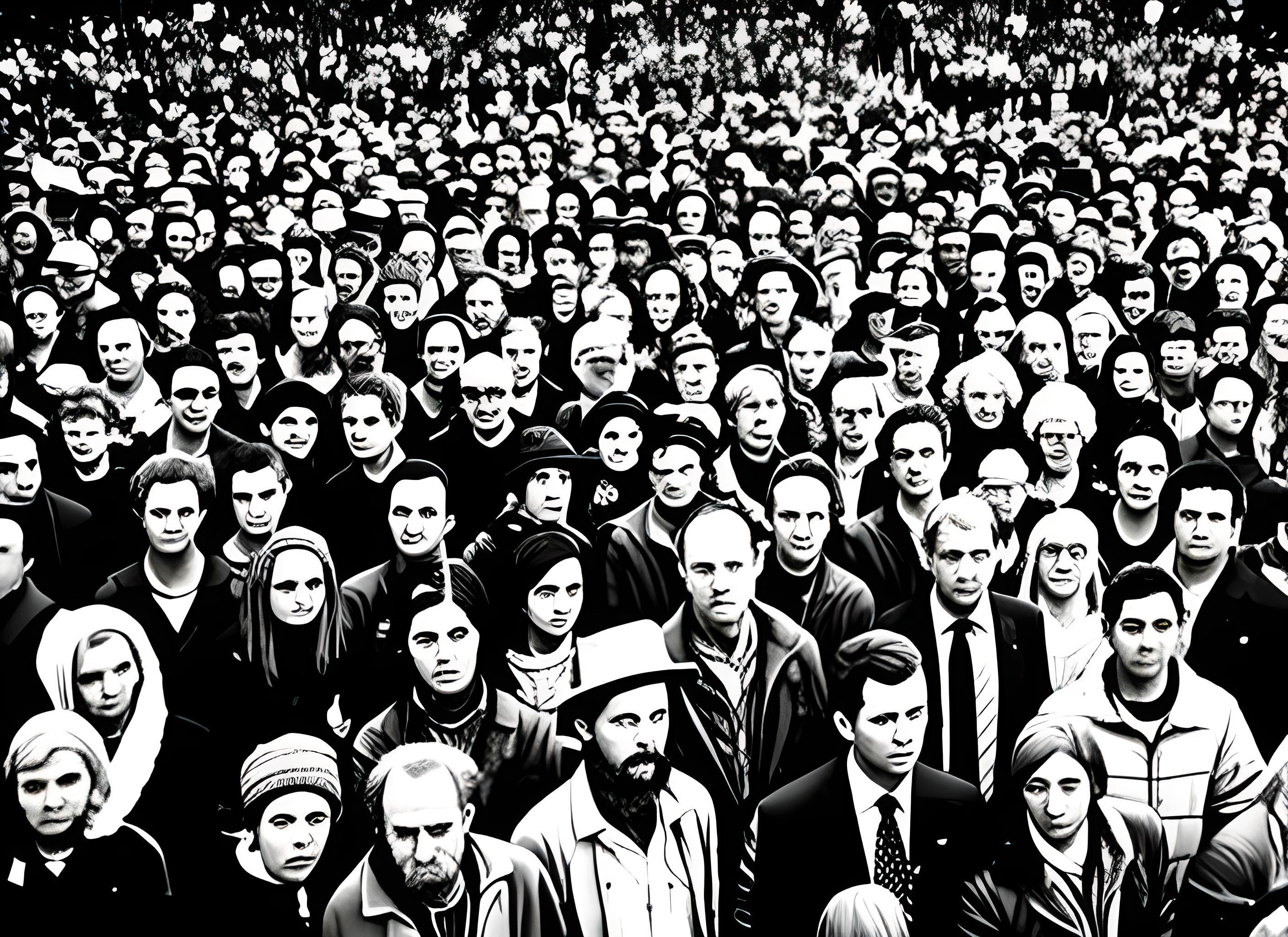 乌合之众图片乌合之众集体图片群体行为一群乌合之众的图片人类群体