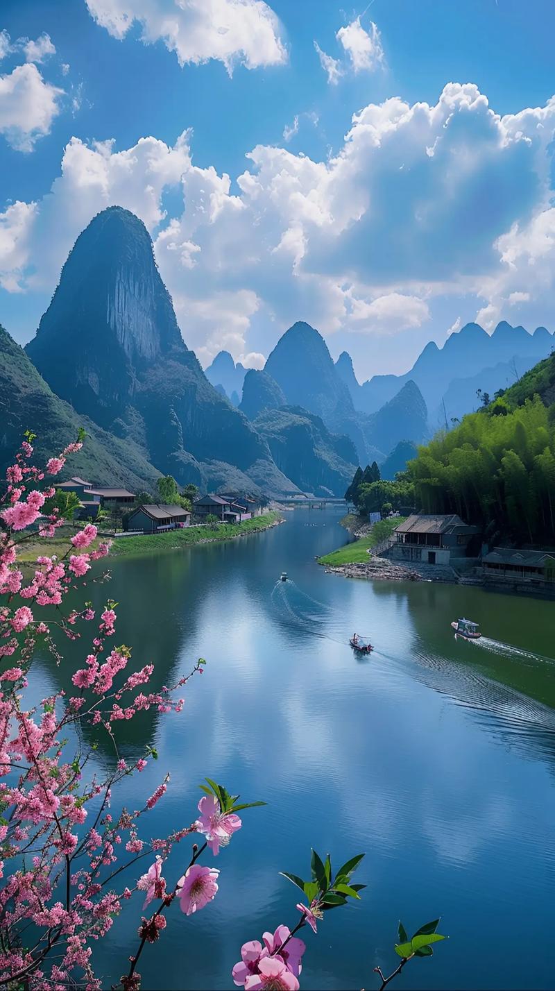 五律观诗友山水视频而作 文/诗书渔樵 晕阳光散彩,叠嶂迥氤氲