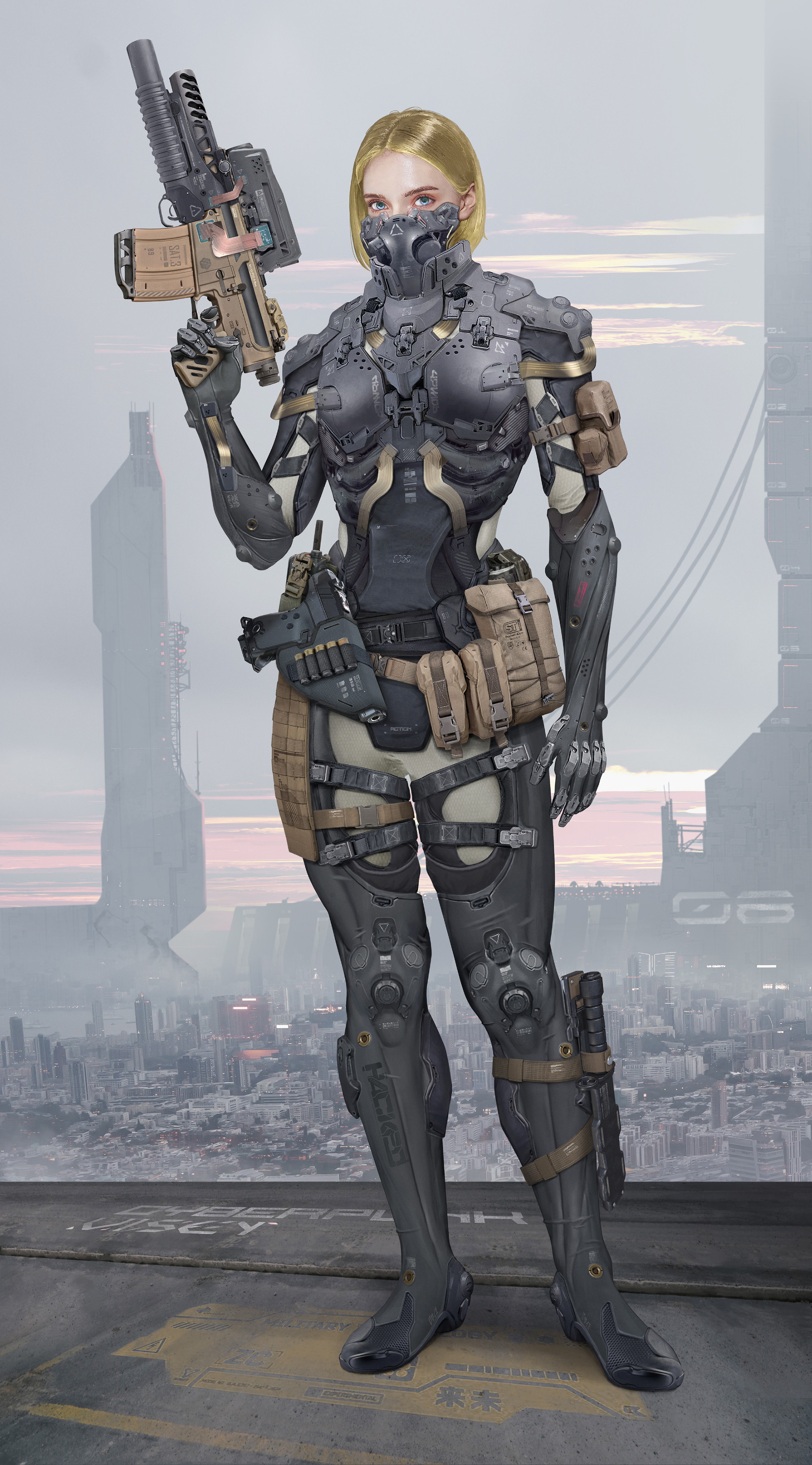 他擅长将人物,自然和机械元素融合在一起,赋予作品一种温暖的科幻感