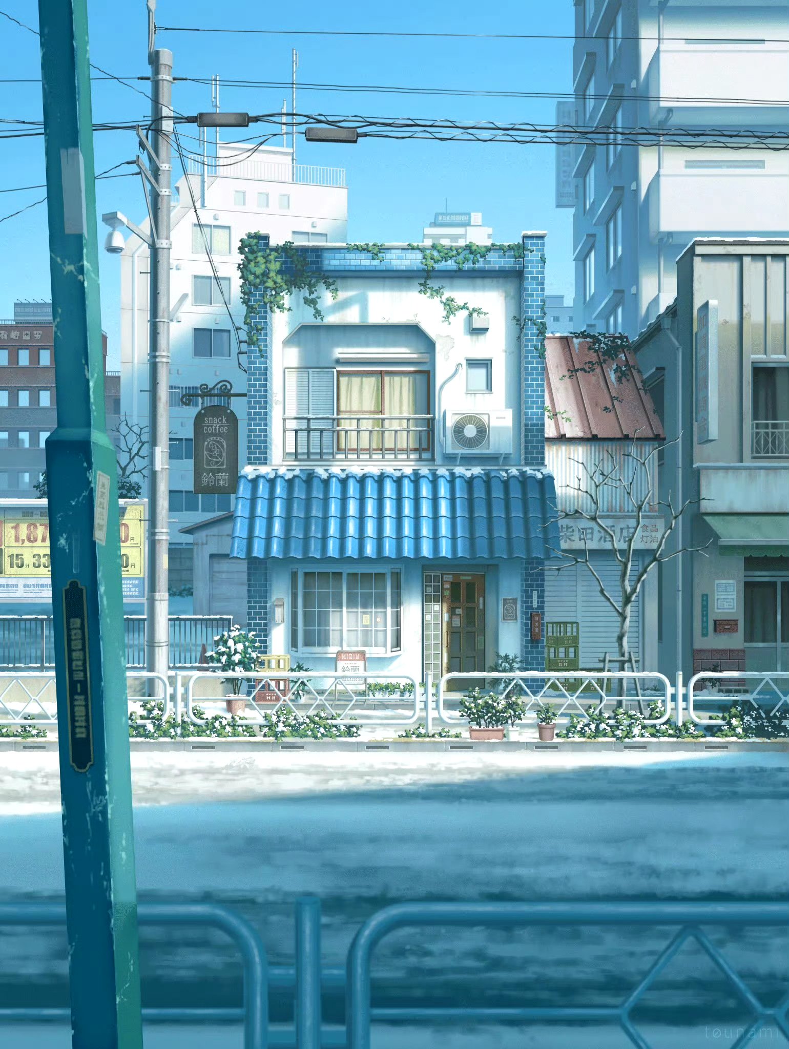 他的作品通常采用复古偏暖调的色彩,给人一种温暖且温柔惬意的感觉