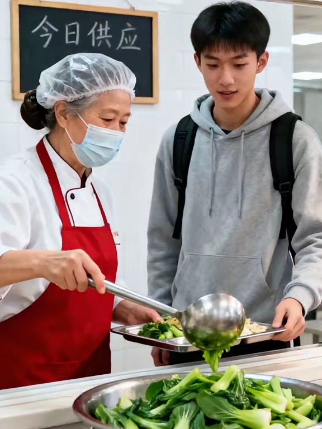    每天中午12点南京理工大学一食堂的三号窗口前总会响起这句轻轻