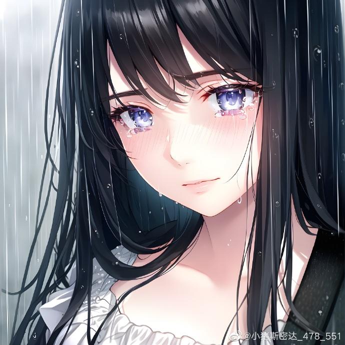 动漫女生哭泣头像