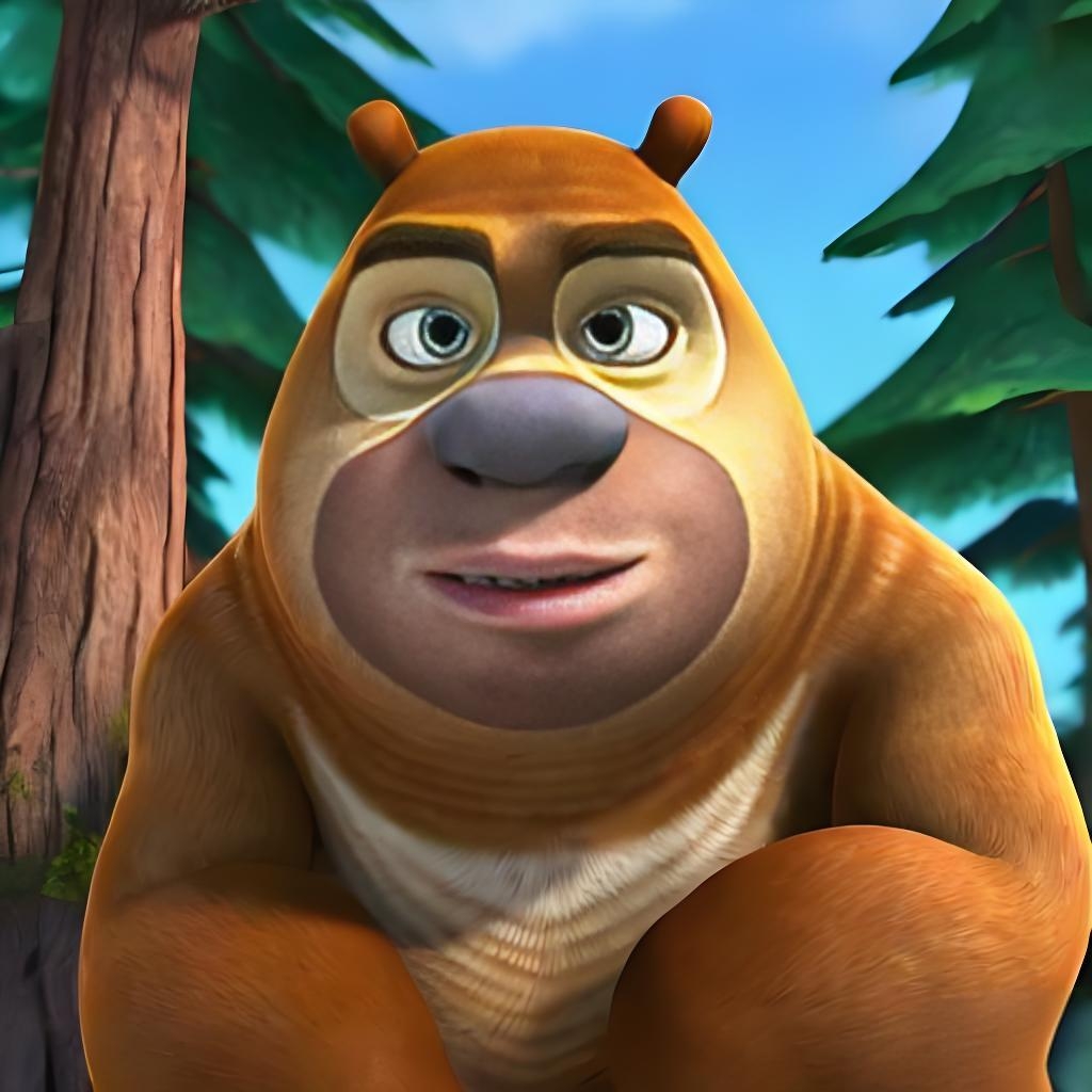 光头强正拿着电锯,气呼呼地朝着一片树林走去,嘴里还嘟囔着:"今天我