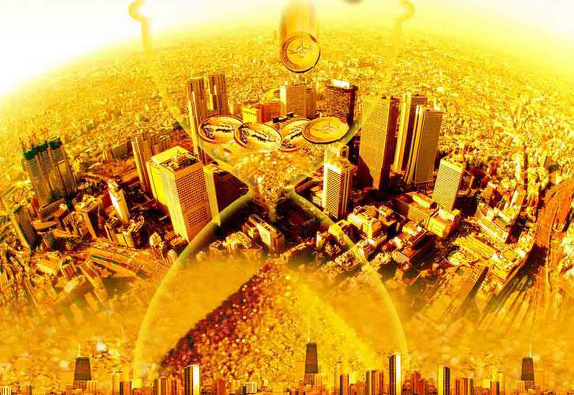 这是"家家有余粮,一派富饶繁荣"的景象啊.