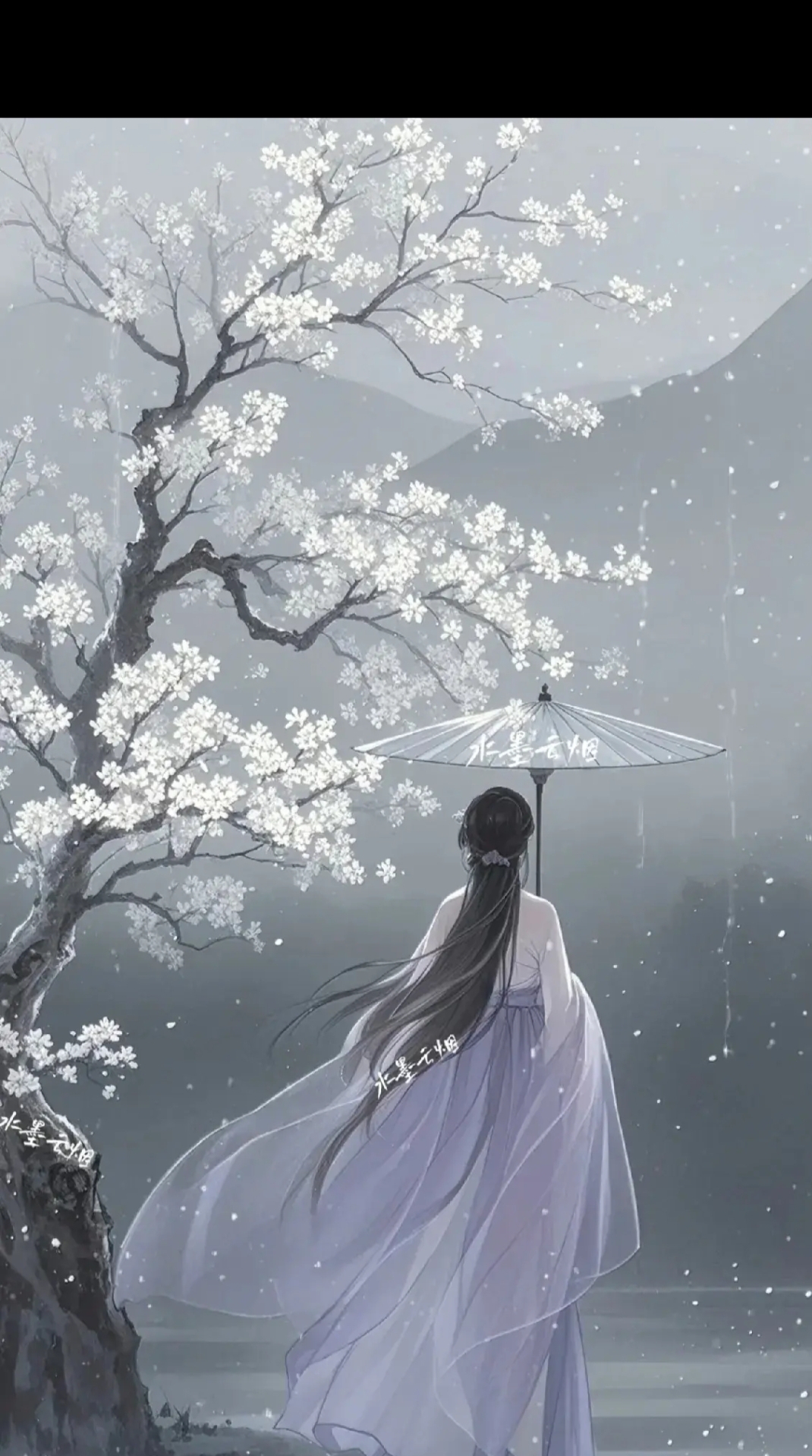 情人有泪如梨花,楚楚可怜心向怜.谁说梨花无泪滴,只是不教君伤悲