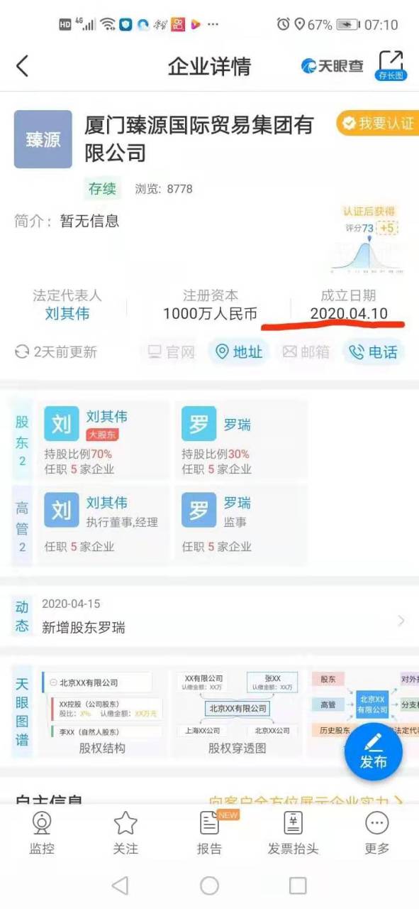 大家快来看看福州臻源国际杀猪盘的漏洞百出,公司是2020年注册的,却说