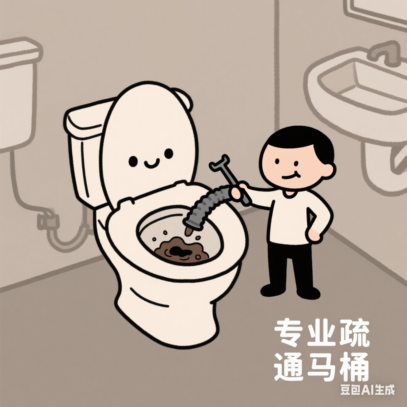 厕所马桶疏通:毛发缠绕,纸巾堆积,异物