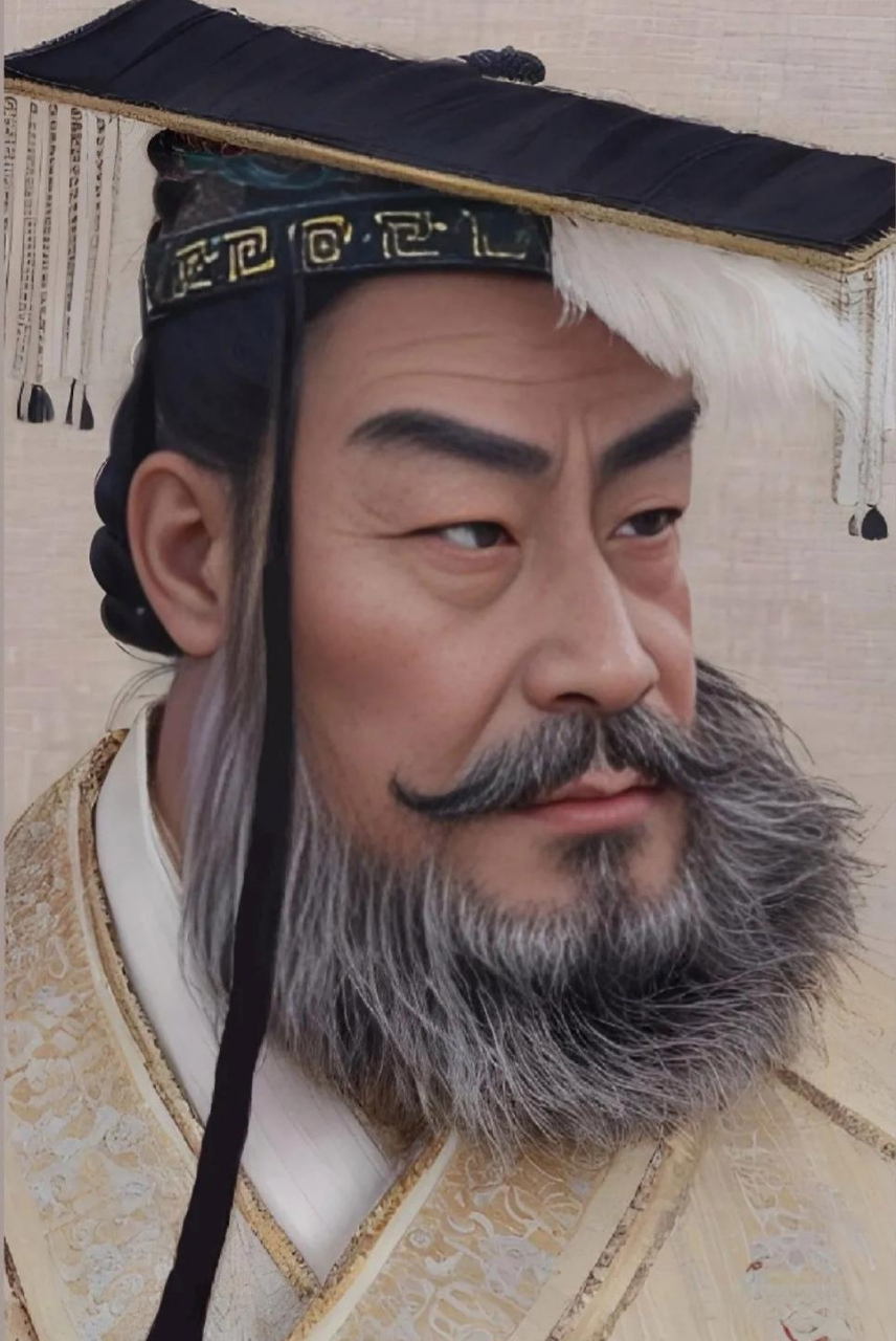 据说,这是根据史书记载复原的秦始皇工作照.