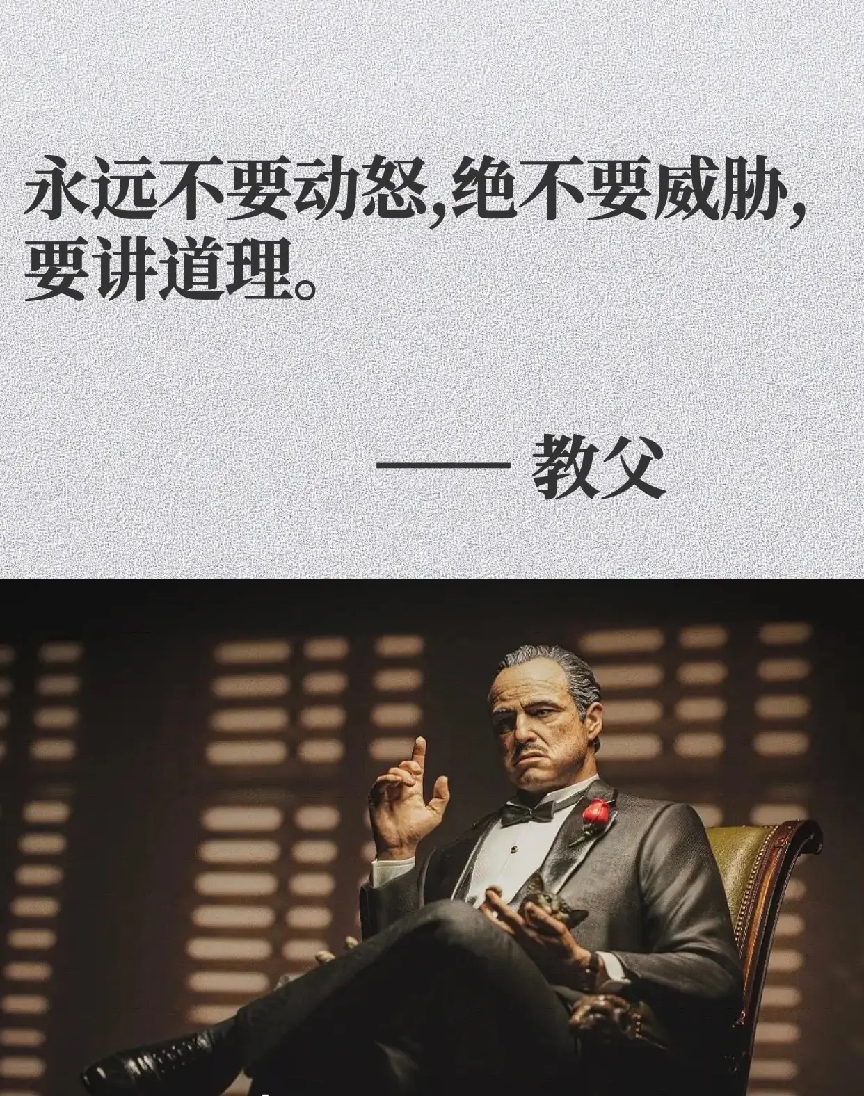 "再次回味电影《教父》中的经典语录,感受那份沉甸甸的人生智慧.