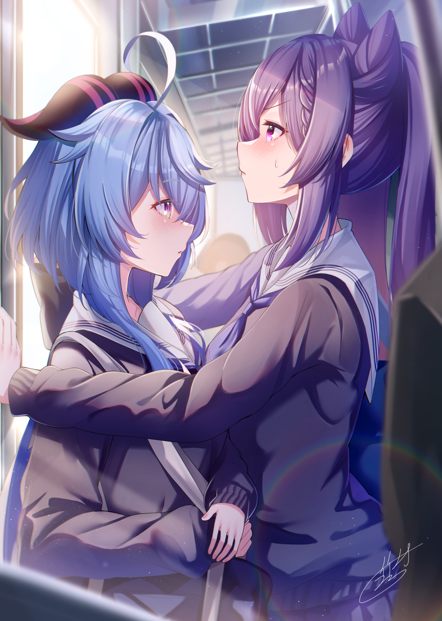 刻晴与甘雨(原神) 画师:竹村コウ@お仕事募集 id:113700304#二次元