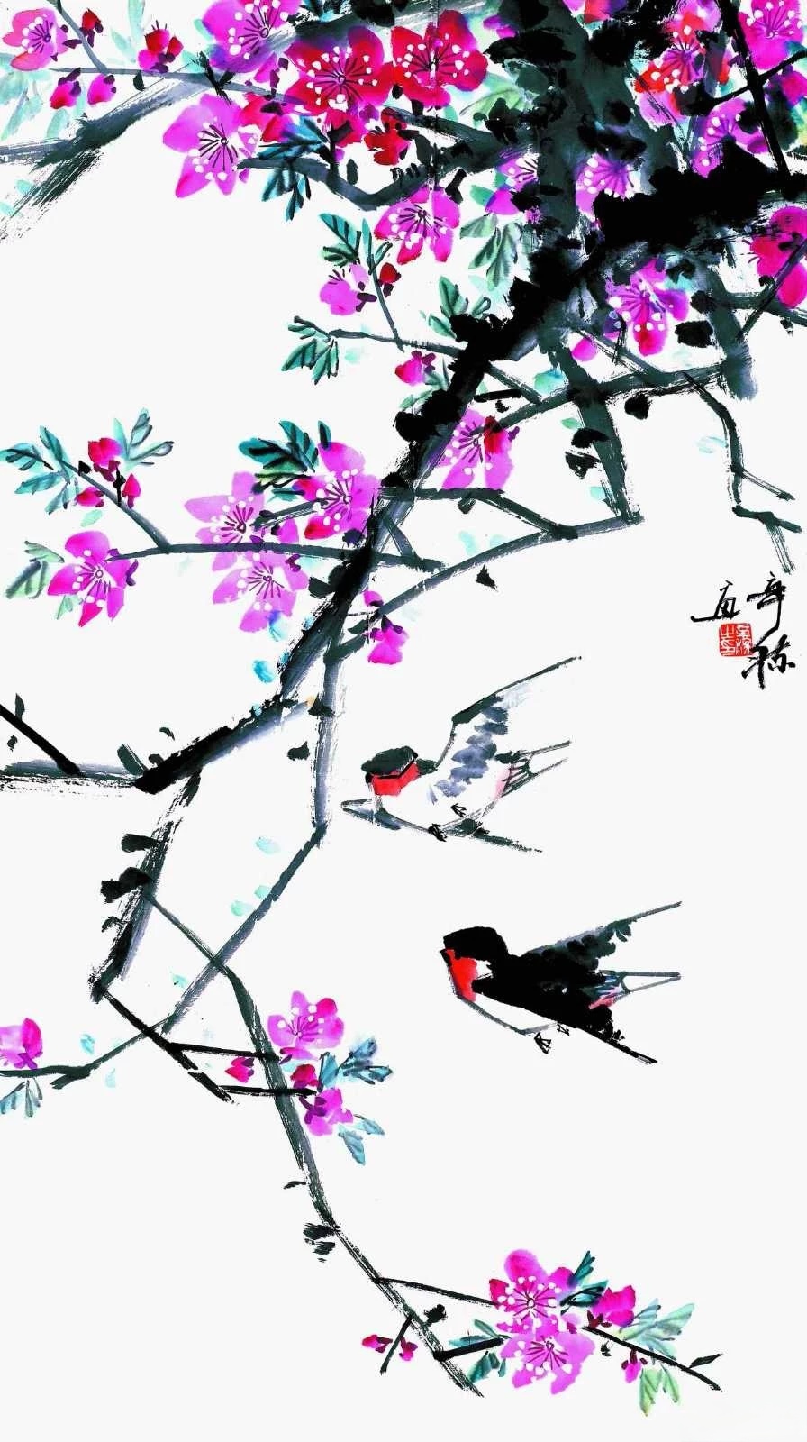 写意花鸟画作品《燕子》.欢迎欣赏参与讨论