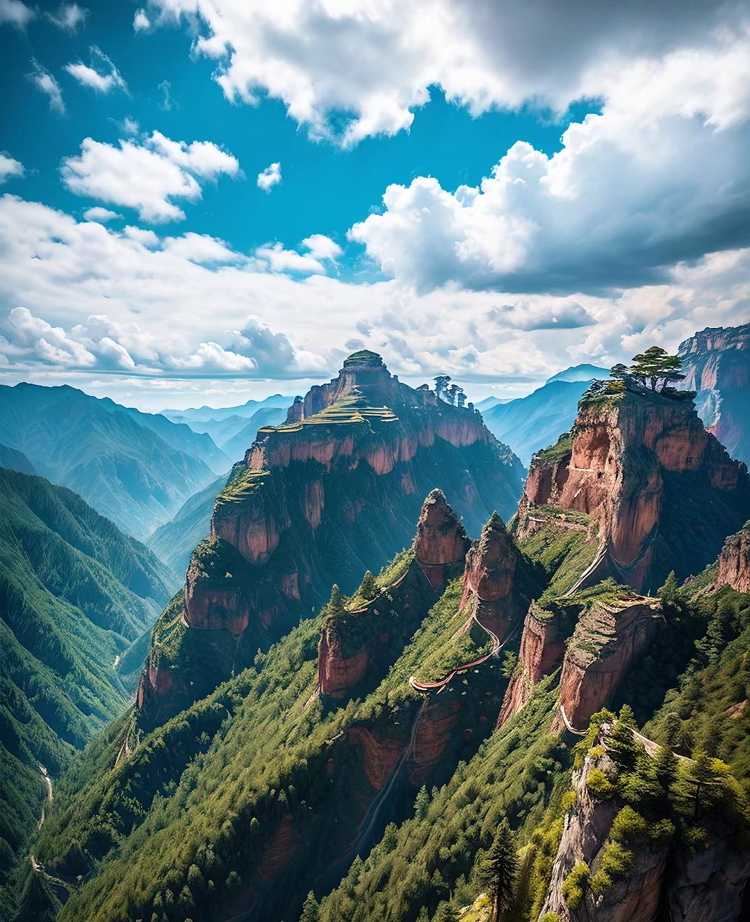 山川秀丽映晚霞, 绿树成荫满眼春. 湖光倒影心澄净, 绝美风景入诗篇.