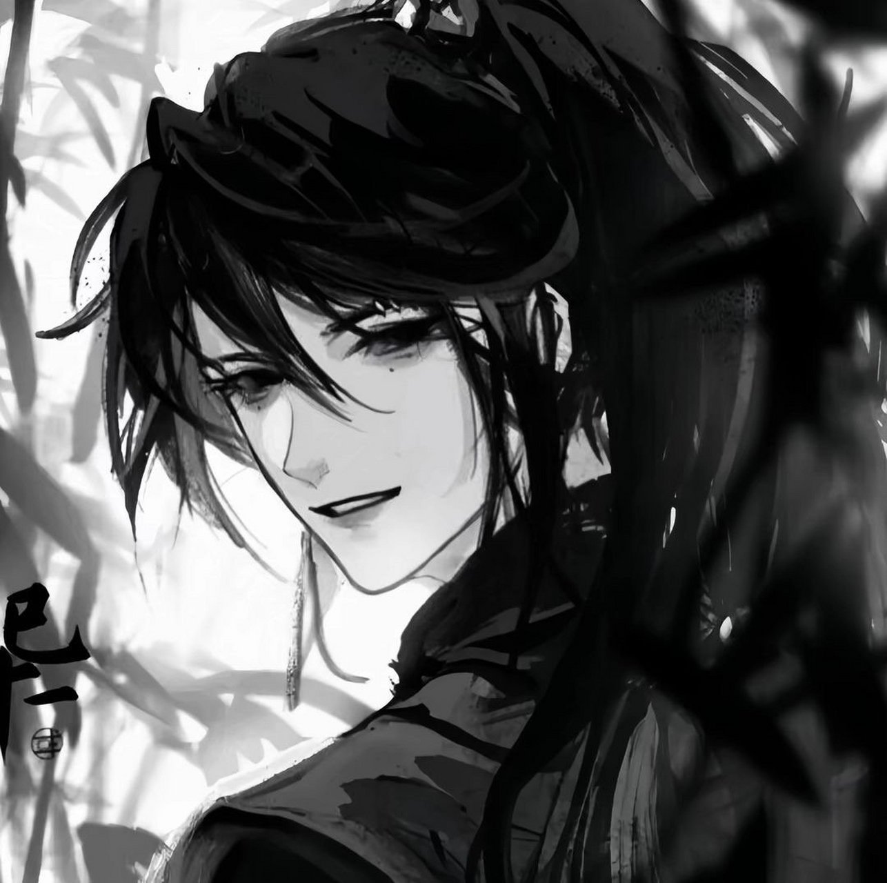 古风感满满363436373039黑白动漫男头 676767