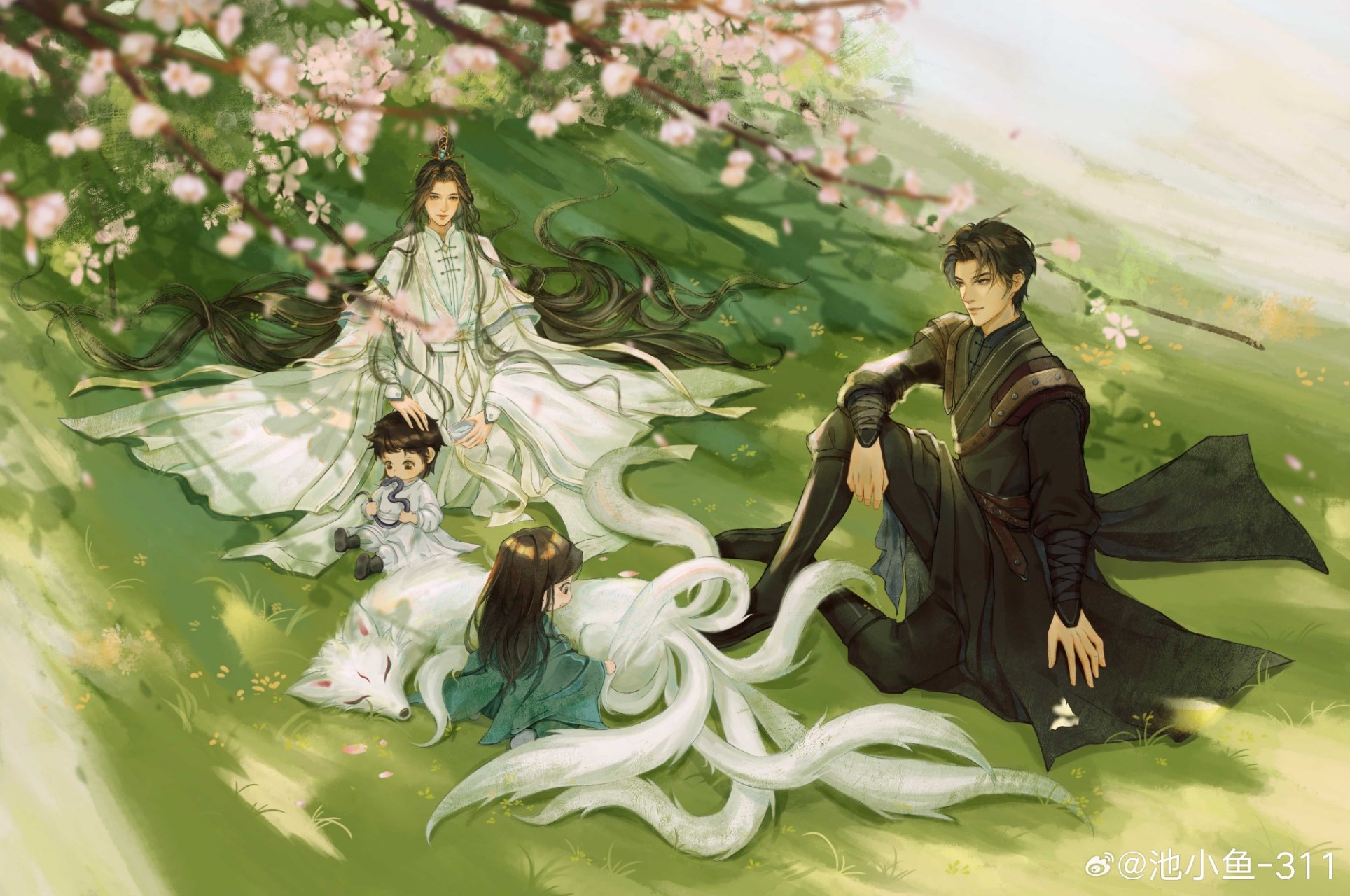 提灯映桃花# #动态连更挑战#  "我不求神佛,只求你." 画师见水印