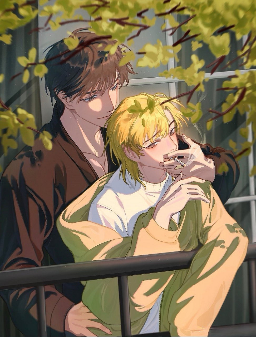 小队长偷偷吸烟被抓包啦 lof画师:海带芽 #awm绝地求生