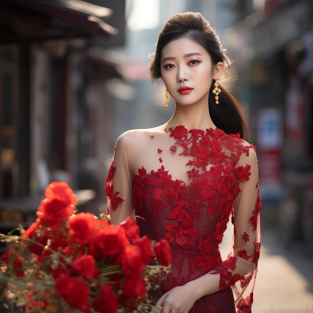 旗袍之美,传承千年的中华风韵,街拍照片展现娇柔婉约的魅力,让您沉醉